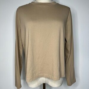 Tan Long Sleeve Top MANGO